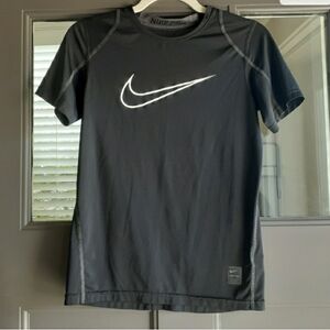 Nike Pro Black Dri-FIT Fitted T-Shirt Youth Kids Large Short Sleeve